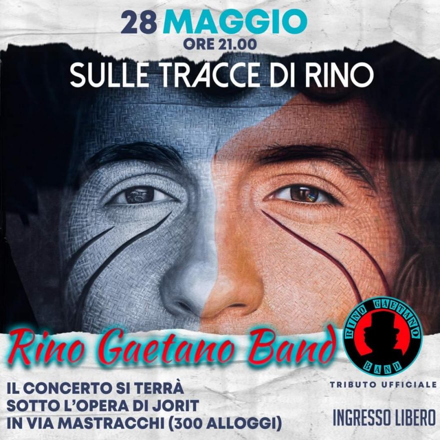 La Rino Gaetano band il 28 maggio a Crotone per inaugurare l&#039;opera di Jorit
